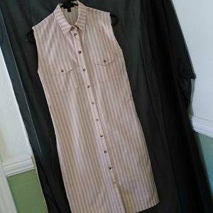 Burberry London Plaid Button Sleeveless dress 8